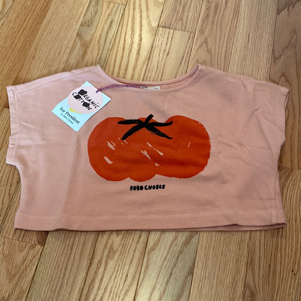 Bobo choses organic cotton tomato cropped sweatshirt